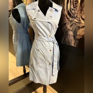 🩵NWOT- CALVIN KLEIN POWDER BLUE BUTTON UP DRESS. SZ 10🩵